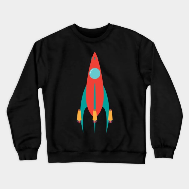 Retro Spaceship Four Crewneck Sweatshirt by MadArtisan